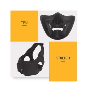 Casco Tattico Modulare NJ in Pelle di Capra, Set Maschera FAST con Faccia Sorridente Prajna, Attrezzatura per Fan CS, per il Gioco di 'Eat Chicken' e per l'Equitazione - Product Image 6
