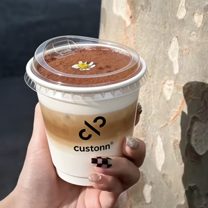 Gobelets jetables transparents à double paroi en PET de 16 oz, 20 oz, 25 oz pour café à emporter, avec fond arrondi, pour l'extérieur - Product Image 1