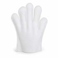 Gants de toilettage pour animaux de compagnie, lingettes jetables pour chiens et chats, désodorisants, sans alcool, non parfumés, imperméables, pour le nettoyage des poils, spa, lot de 6, portables