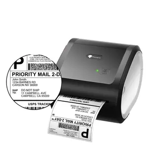 Phomemo mesin label printer termal Bluetooth 4x6, mesin pencetak Label pengiriman Desktop untuk kode batang/Alamat/ongkos kirim