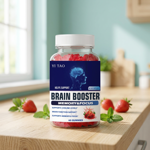 Gummies Brain Booster OEM/ODM pour la mémoire et la concentration, complément d'oméga 3 DHA, soutien cérébral nootropique pour enfants et adultes, végétalien - Product Image 1