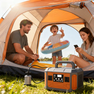 Station d'alimentation robuste 8,2 kg 1200 W 921,6 Wh LiFePO4 à onde sinusoïdale pure avec MPPT solaire pour diffusion en direct en extérieur, camping familial et situations d'urgence - Product Image 5