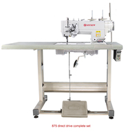 Machine à coudre à double aiguille MYSEW MRS845 875 à point noué, barre d'aiguilles fendue, robuste pour la production de jeans et de vêtements de travail