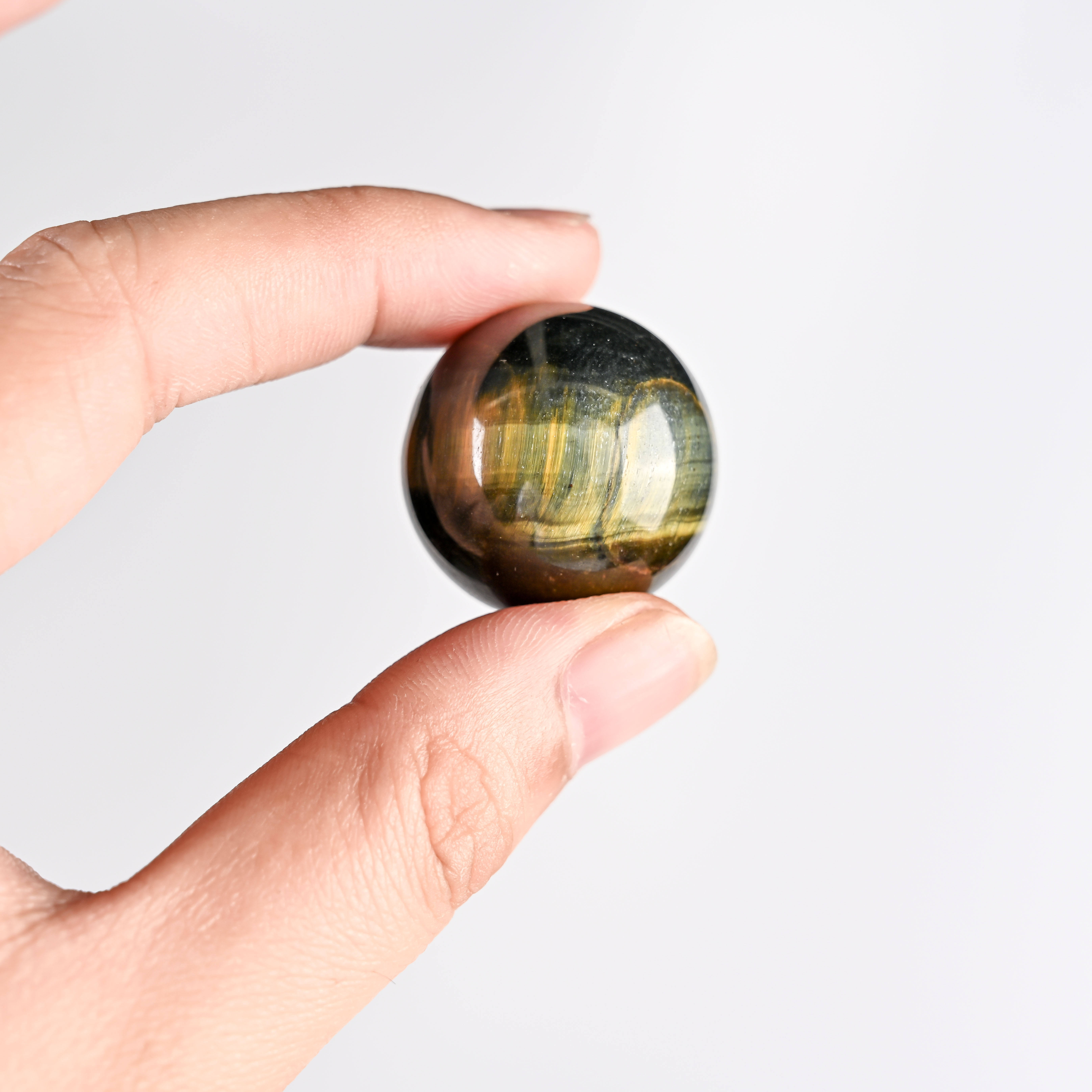 Yellow and Blue Tiger Eye Sphere