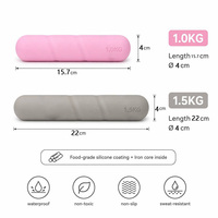 Accessoires de Pilates tendance : Haltères en fer écologiques, barres de fitness, poids portables de 1 kg, haltères en silicone pour femmes