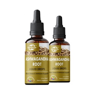 Suplemento de Extracto de Raíz de Ashwagandha en Gotas Líquidas de Marca Privada OEM, Suplemento para el Apoyo del Estado de Ánimo y el Estrés para Hombres y Mujeres - Product Image 1