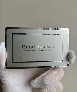 Biglietto da visita personalizzato con carta in metallo spesso in acciaio inossidabile - Product Image 5