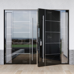 <span class=keywords><strong>Porte</strong></span> double principale de villa en métal de sécurité, dernier design, haute qualité, avec fenêtre latérale, pour l'Angleterre - Product Image 4
