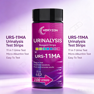 <span class=keywords><strong>Strisce</strong></span> Reattive per Urina Jilin HongYi URS-11MA 11-in-1, Rilevazione di Microalbumina, <span class=keywords><strong>Diabete</strong></span> e Infezioni Urinarie, 100 <span class=keywords><strong>Strisce</strong></span> per Confezione, Certificato CE - Product Image 1