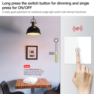 Interruptor de atenuación de luz inteligente Tuya ZigBee, Control por aplicación independiente, funciona con <span class=keywords><strong>Alexa</strong></span> y Google Home, 1/2/<span class=keywords><strong>3</strong></span> entradas - Product Image 6