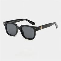 Lunettes de soleil de luxe légères et classiques unisexes pour hommes et femmes, style rétro carré, personnalisables