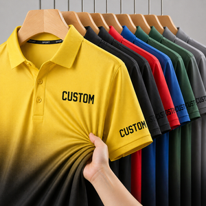 Camiseta Polo para Hombre, con Logotipo Personalizado, Color Degradado, Uniforme Transpirable, Ropa de Trabajo - Product Image 1