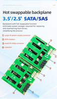 Hot Selling 8Bay MATX NAS Server Case Mid Tower with Type-C Interface Power Supply USB Front Port and Fan in Stock