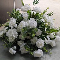 Centres de table de mariage floraux de style européen, allées de fleurs artificielles, décorations pour vitrines d'hôtels et salles d'exposition