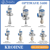 Capteur de niveau radar OPTIWAVE 5400 de KROHNE avec sonde de niveau sans contact 24 GHz et sonde métallique de type goutte.