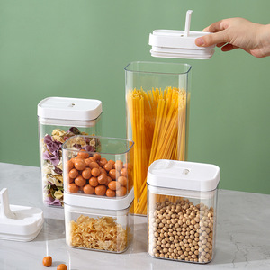 Conteneur de stockage alimentaire en plastique transparent 500ML 800ML 1200ML 1800ML avec couvercle hermétique à clipser pour le stockage de céréales, noix et épices dans la cuisine - Product Image 3