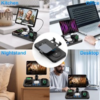 Station de charge sans fil 6-en-1 pour plusieurs appareils Apple – Compatible iPad/iPhone 17/16/15/Apple Watch/AirPods