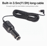 Cargador de Coche para Cámara de Salpicadero con Cable Extendido de 3.5m, Entrada de Voltaje Amplio 12V-30V a 5V 3A para DVR, GPS de Coche, Adaptador USB para Coche OEM ODM