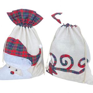 Bolsa de Regalo de Algodón con Cordón para Decoración Navideña, Nuevo Diseño a Precio de Fábrica de Alta Calidad - Product Image 1