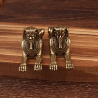 Statue de Sphinx égyptien rétro en laiton, petites figurines de gardien en laiton, décorations de bureau, accessoires de décoration pour la maison