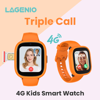 LAGENIO Montre connectée pour enfants à succès avec appels vidéo HD 4G, GPS, LBS, WIFI, positionnement A-GPS, SOS, mode classe, certifiée CE FCC