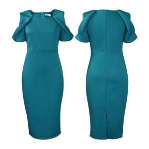 Vestidos de Verano para Mujer, Talla Grande, Estilo Bodycon, Elegantes para Oficina, Manga Corta, con Aberturas, a la Moda - Product Image 6