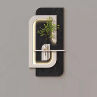Hall Art Décor Peinture Hydroponique Plantes Vertes Haut de Gamme Personnalité Abstraite Peinture Murale Couloir Grès Led Peinture