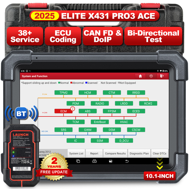 Launch 2026 X431 PRO3 ACE All System Bi-directional Control OBD2 Automotive Diagnostic Tools 2 Years Free