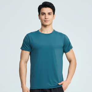 Blank High Elastic Sport Run Gym Nylon Shirt <b>Plain</b> <b>Tshirts</b> for Printing <b>Tshirt</b> for Men - Product Image 1
