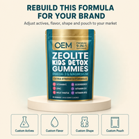 Formule de Gommes de Zeolite 9-en-1 pour Enfants avec Zeolite, Oméga-3, Magnésium, Vitamine C, D3, B12, Zinc, Chardon-Marie et Sureau