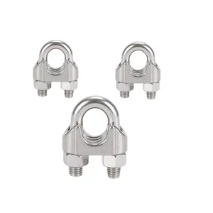 2023 Hot Selling 304 Stainless Steel Wire Rope Clip Clamp Factory Wholesale For Hardware Item For Wire And Cable
