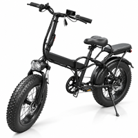 Vélo électrique pliable à batterie lithium 48V 15Ah, 20 pouces, pneus larges, moteur 800W, longue autonomie, promotionnel