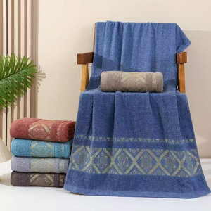 Toalla de baño de algodón, colores mezclados, 3,5 mm de grosor, resistente al agua, con borde ancho, accesorio para muebles - Product Image 3