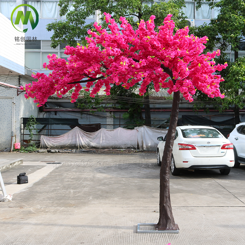 Árbol de flores artificiales de seda, flores de cerezo, adornos de boda, árboles decorativos artificiales para patio de jardín y fiesta