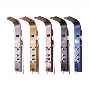 <span class=keywords><strong>Pare</strong></span>-<span class=keywords><strong>douche</strong></span> mural en acier inoxydable 304 avec tête <span class=keywords><strong>de</strong></span> vin en fleur à finition brossée pour hôtels et appartements - Product Image 1