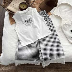 เสื้อผ้าเด็กแฟชั่นขายส่งประจำปี 2026 ชุดลำลองสำหรับเด็กผู้หญิง 2 ชิ้น คอลเลคชั่นใหม่ประจำฤดูร้อน - Product Image 5