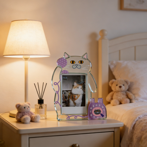 Cornice Fotografica in Acrilico Personalizzabile a Forma di Gatto, per Foto, <span class=keywords><strong>Istantanee</strong></span>, Esposizioni e Collezioni di Animali - Product Image 3