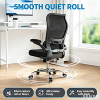 Silla de Oficina Ergonómica Giratoria de Cuero con Respaldo Alto Ondulado y Soporte Lumbar Ajustable para Uso en Casa, Hospital, Escuela o Taller