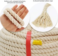 Cordon en coton multicolore 2mm 3mm 4mm, cordon tressé pour macramé, cordon plat de parachute