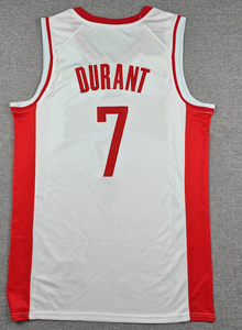 Nouveaux styles et haute qualité, <span class=keywords><strong>basket</strong></span>-ball pour hommes, broderie cousue, noir et blanc # 7 maillots des <span class=keywords><strong>Rockets</strong></span> <span class=keywords><strong>de</strong></span> <span class=keywords><strong>Houston</strong></span> <span class=keywords><strong>de</strong></span> Kevin Durant - Product Image 4