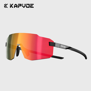 Lunettes de soleil sport KAPVOE, verres photochromiques miroir, pour le cyclisme, la course à pied, anti-vent - Product Image 1