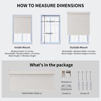 100% cortinas enrollables inalámbricas opacas para ventanas, persianas tejidas naturales protegidas contra rayos UV, técnica Lisa para oficina en casa