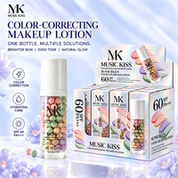 Crème pré-maquillage multi-effets à 4 couleurs en spirale, marque privée, pour une adhérence durable du fond de teint