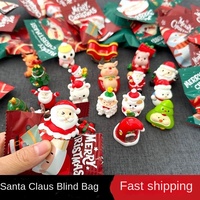 Onafhankelijke Blind Bag Kerstman Cadeau Prijs Miniatuur Harsen Figuurtje Speelgoed Sneeuwpop Kerst Kinderen Decoratieve Ornamenten