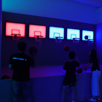 Jeu de basket interactif multi-paniers à détection LED pour lancer, jeu multijoueur pour parc d'attractions intérieur