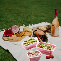 Boîte à Lunch pliable en Silicone pour enfants, pique-nique ml, conteneur alimentaire pliable portable
