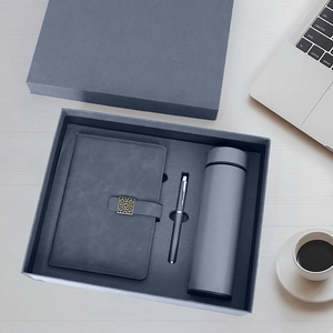 情人节学校和办公室定制PU皮革固定日记本笔记本企业礼品套装 - Product Image 5