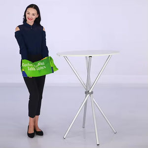 Mesas de Bar Plegables de Tela Blanca Redondas para Fiestas, Eventos y Bodas - Product Image 2