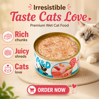 Nourriture humide pour chats MAIDOU, saveur bœuf, poulet et saumon, riche en protéines, 85g, sans arômes artificiels