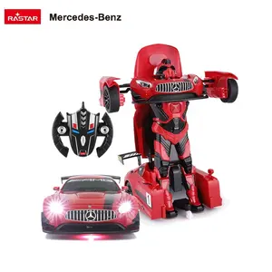 Rastar Robot in plastica Benz Kit giocattolo auto Rastar R/C 1:14 Mercedes-benz GT3 auto Robot trasformabile con licenza